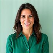 Portrait of a smiling female certified nutritionist, mid-40s, professional and approachable