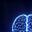 Abstract visualization of neural pathways lighting up