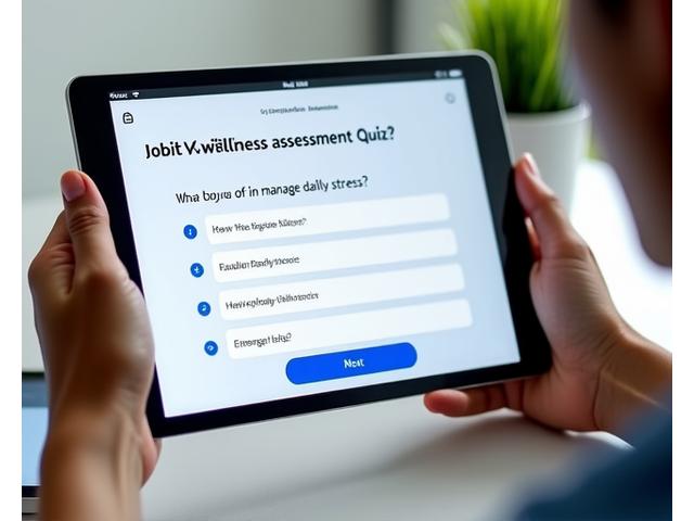 Interactive screenshot of a personalized wellness quiz interface with user options