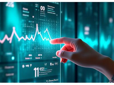 Futuristic display of biometric data from wearable technology