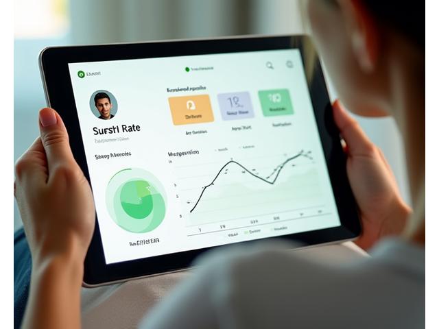 Sophisticated digital interface showcasing personalized wellness product matching with data points and a user profile avatar.