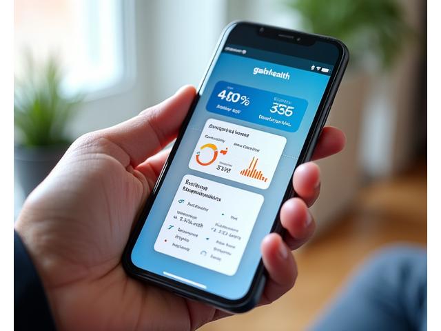 A smartphone displaying the Gale Health app interface, showing integrated data from a wearable device with personalized recommendations.