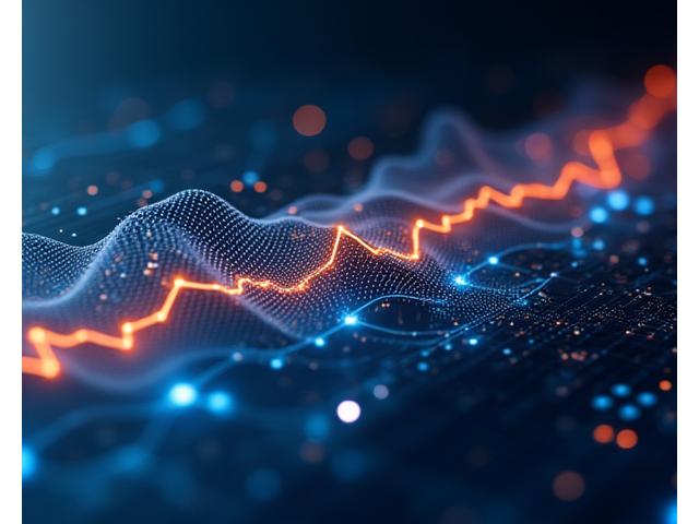 An infographic demonstrating predictive health analytics, showing future health trajectories based on current wearable data.